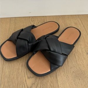 Madewell Black Leather Sandals